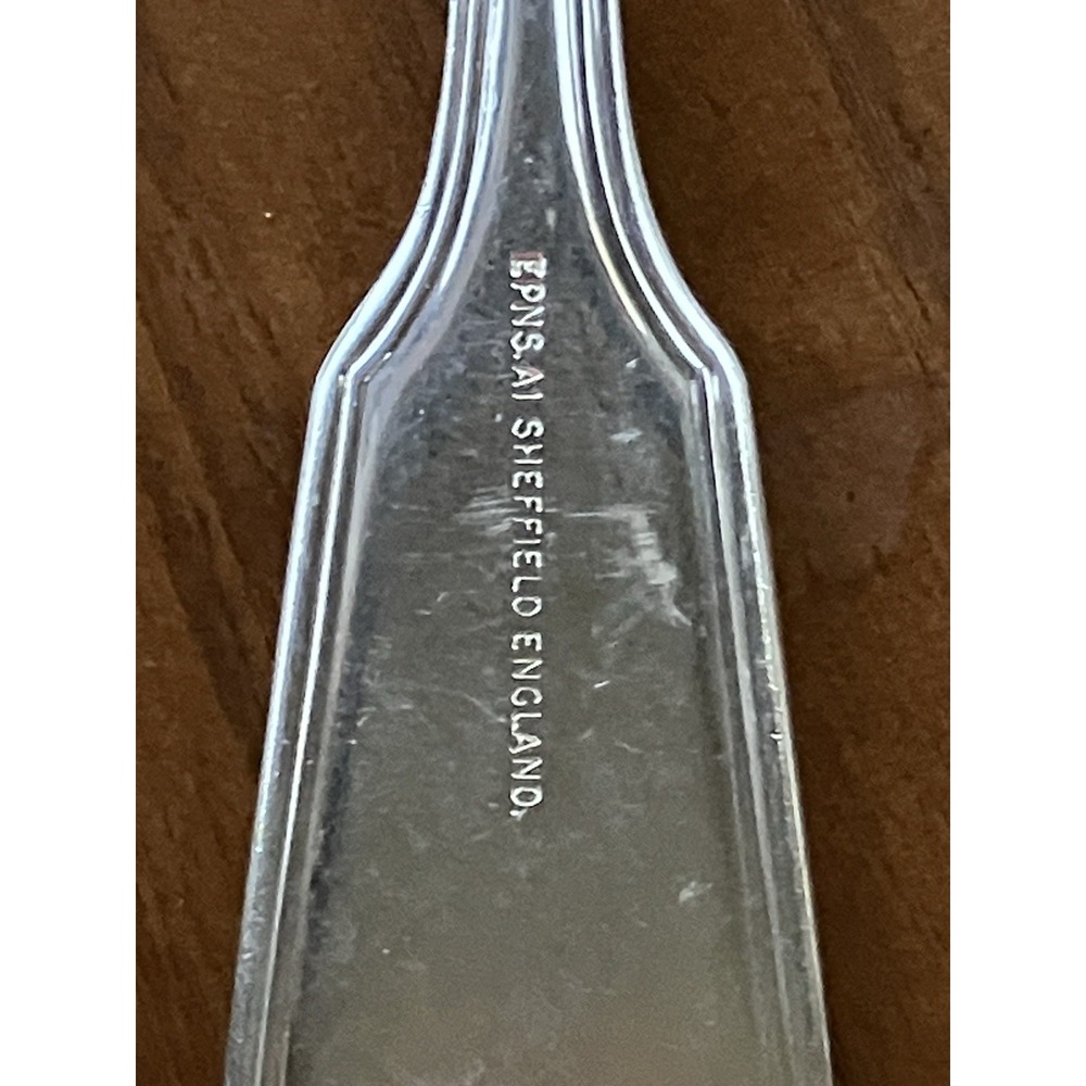 Vintage Wm Hutton &Sons Sheffield England Reeded Harley Pattern 12pc Dinner Fork - Picture 4 of 7
